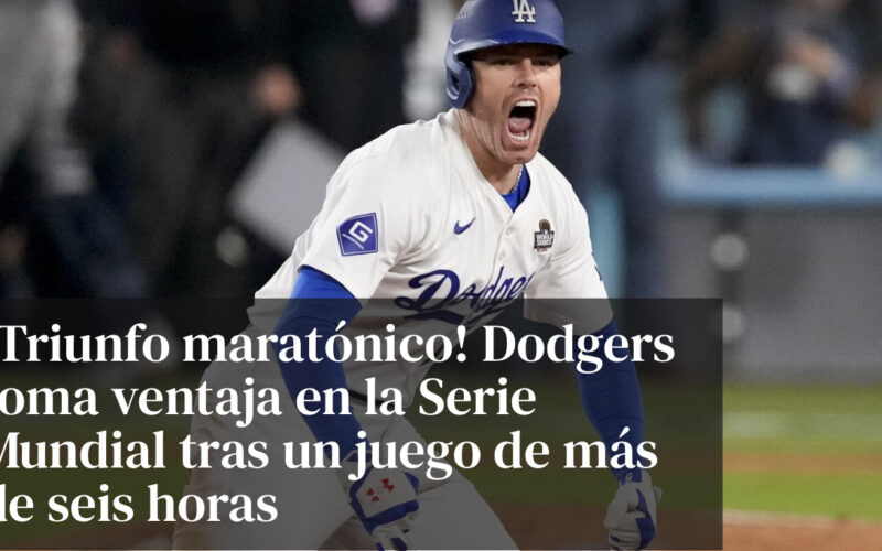 Freddie Freeman define un maratón histórico y pone a Dodgers arriba en la Serie Mundial