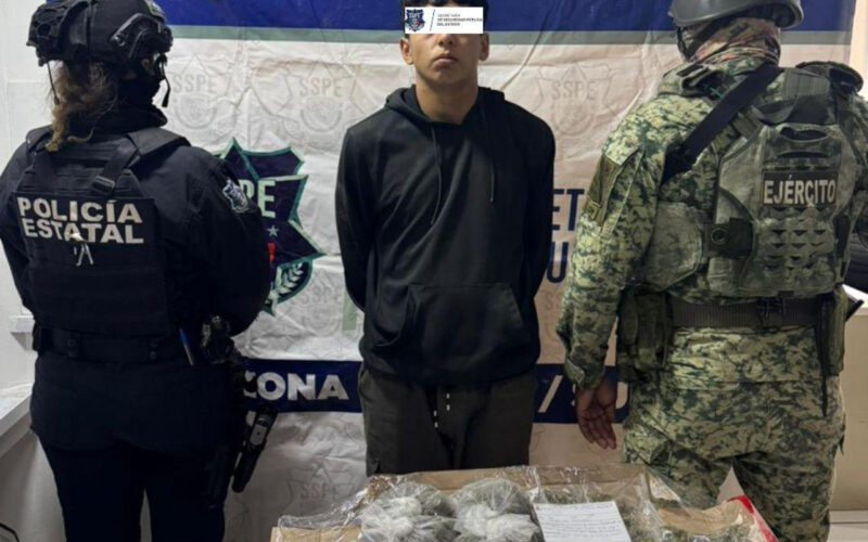 Cae en Guachochi hombre con 65 dosis de droga tras operativo de la SSPE