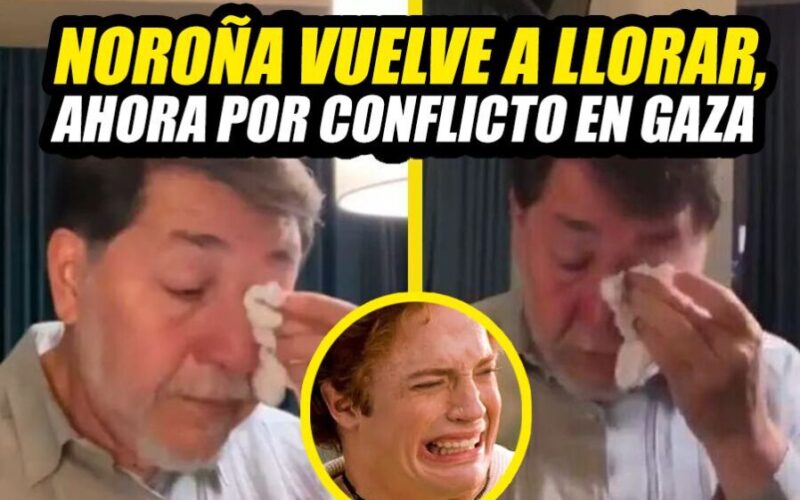 Noroña vuelve a llorar, ahora por conflicto en Gaza
