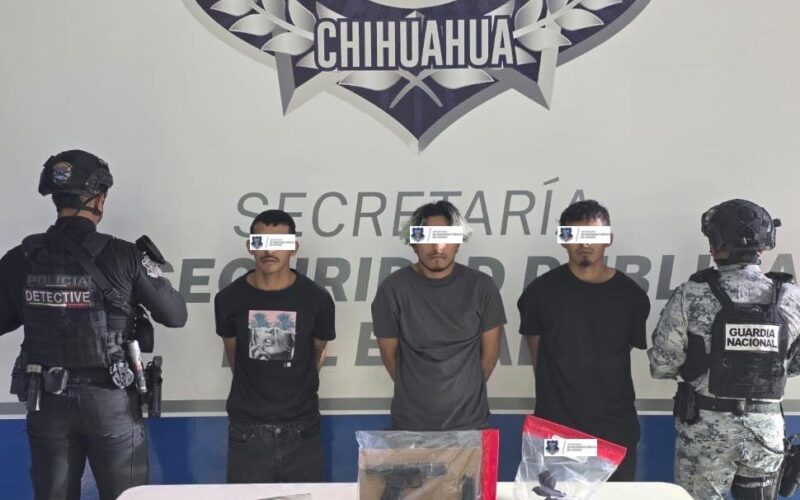Detiene SSPE a tres presuntos implicados en homicidio registrado en Ciudad Juárez