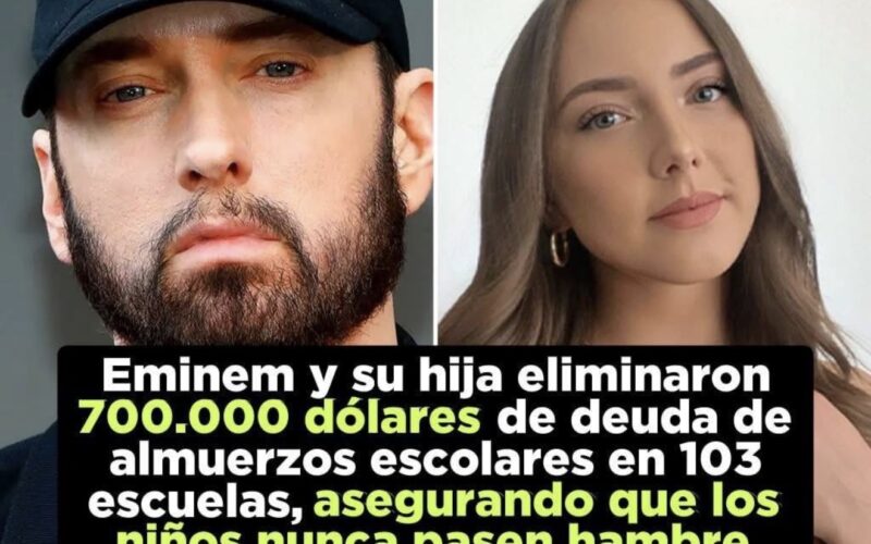 Eminem y Hailie Jade saldan deudas de almuerzos escolares en Michigan y benefician a miles de estudiantes