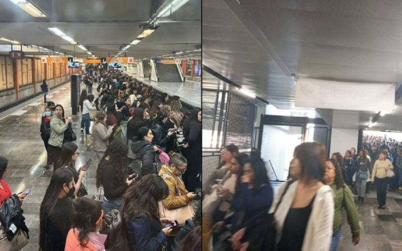 Colapsa el Metro de la CDMX en regreso a clases; usuarios reportan retrasos de hasta 30 minutos