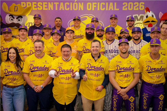 Presentan a Dorados de Chihuahua rumbo a temporada 100 de la Liga Mexicana de Béisbol