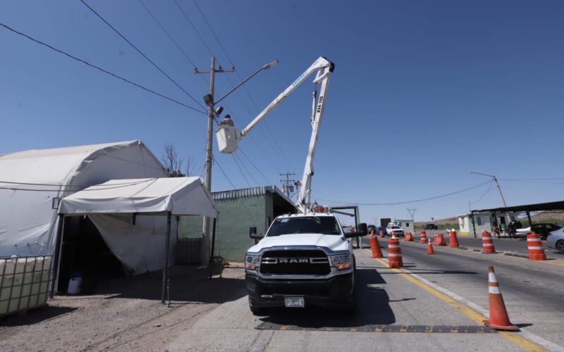 Refuerzan iluminación en punto militar PRECOS de Ciudad Juárez