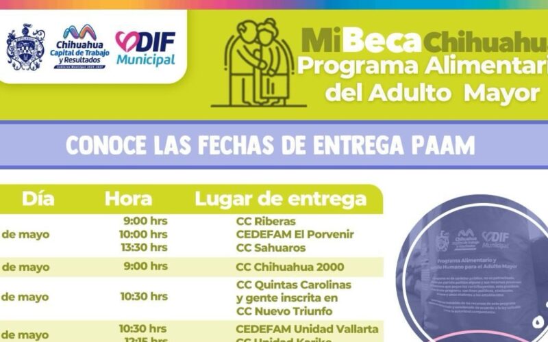 Anuncia DIF Municipal fechas, horarios y centros de entrega del PAAM 2026