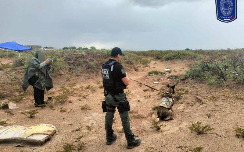 Localizan fosa clandestina con osamenta en colonia Senderos de San Isidro en Ciudad Juárez