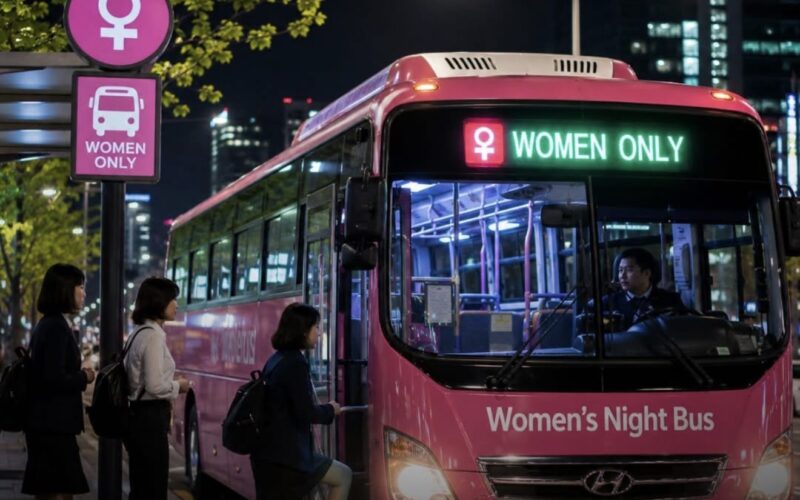 Corea del Sur implementó autobuses nocturnos exclusivos para mujeres como medida de seguridad