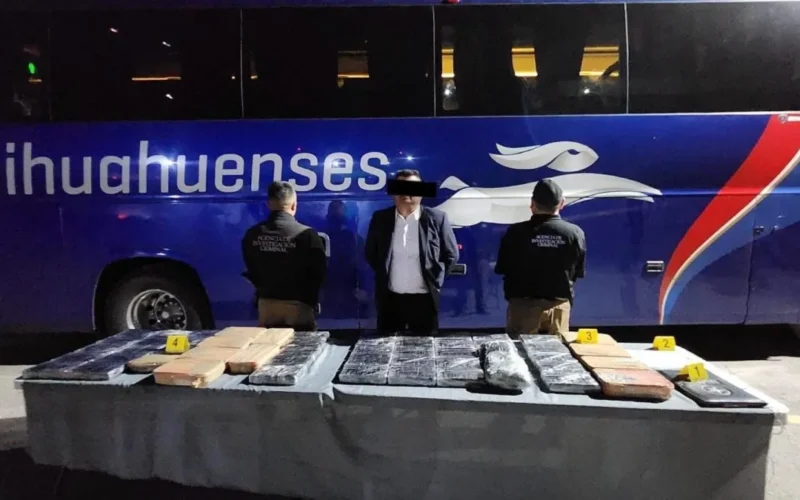 Aseguran fentanilo y cristal en autobús de pasajeros rumbo a Ciudad Juárez; detienen al chofer