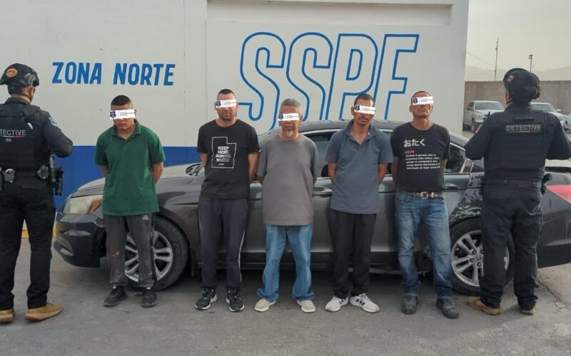 Captura SSPE A Cinco Presuntos Implicados En Homicidio Y Asegura Dos Vehículos En Ciudad Juárez