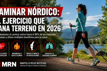 Caminar con bastones se posiciona como uno de los ejercicios más completos para la salud en 2026