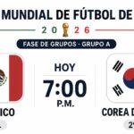 México y Corea del Sur se enfrentan esta noche en el Mundial 2026