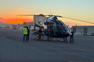 Trasladan en helicóptero a niña lesionada de Guachochi para recibir atención especializada en Chihuahua