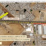 Anuncian desvíos en Talamás Camandari por obras de mantenimiento; trabajos durarán dos meses y medio