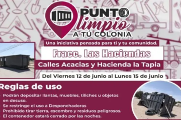 Instala Limpia contenedores en cuatro colonias para retiro gratuito de tiliches