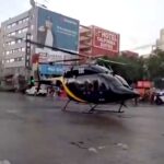 Helicóptero de la SSC aterriza en plena avenida para trasladar hígado destinado a trasplante