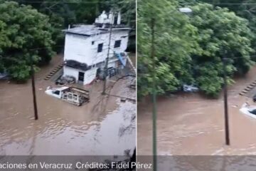 Fuertes lluvias dejan inundaciones y cientos de damnificados en el sur de Veracruz