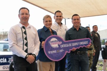 Maru Campos entrega patrullas, cuatrimotos y uniformes para reforzar la seguridad en la Sierra Tarahumara