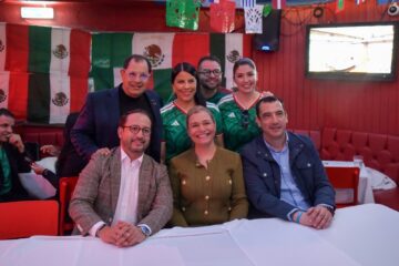 Maru Campos llega a Inglaterra para representar a Chihuahua en la Feria Aeroespacial Farnborough 2026