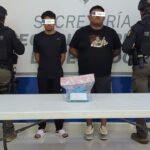 Detiene SSPE a dos hombres por posesión de droga en Juárez; Plataforma Centinela de Gilberto Loya los vincula con colocación de manta amenazante