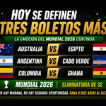 Tres nuevos boletos a octavos se definen este día en el Mundial 2026