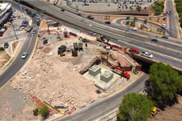 Avanza construcción de la gaza que conectará Teófilo Borunda con el Periférico de la Juventud