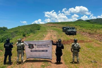 Inhabilita SSPE pista clandestina localizada en Guadalupe y Calvo durante operativo en la Sierra