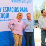 Pérez Pavía acompaña a Maru Campos durante gira de trabajo en Meoqui
