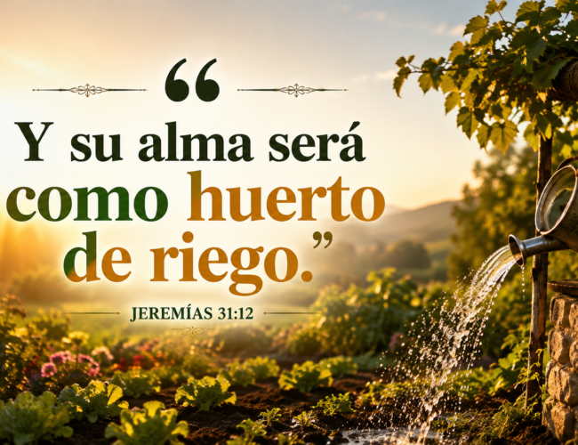 Un alma como huerto de riego