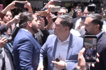 Diputados del PRI y Morena protagonizan confrontación en el Senado; intercambian acusaciones y empujones