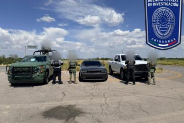 Encuentran abandonado en Villa López un Dodge Challenger robado en Estados Unidos