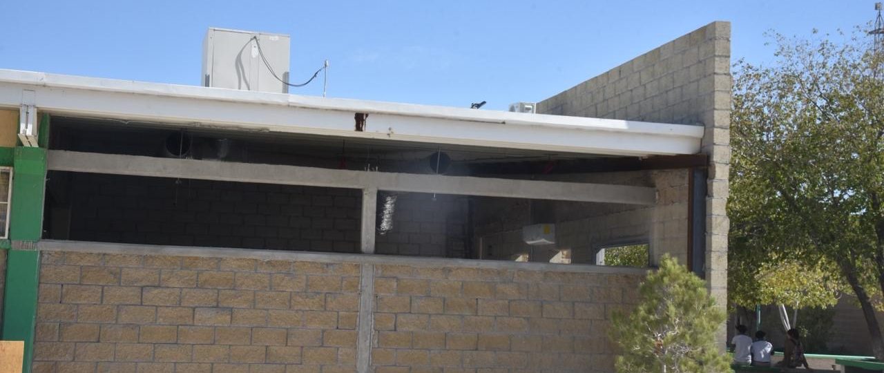 Nuevo auditorio del Bachilleres 9 en Juárez alcanza 60% de avance; invierten 4.7 millones