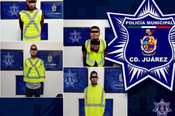 Detienen a cuatro hombres por presunta violencia familiar en Juárez